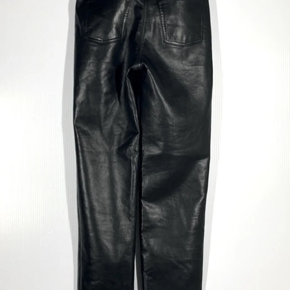 Wilfred Women's Black Leather straight leg Jeans - Picture 2 of 8